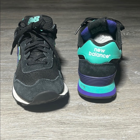 New Balance 515 Black and Teal Sneakers - Picture 7 of 9